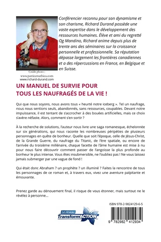 Quatrième de couverture du livre Naufrage intérieur, le vrai Titanic