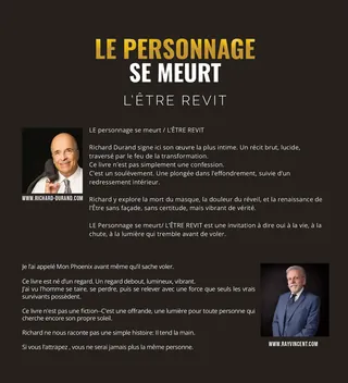 Quatrième de couverture du livre Le personnage se meurt, l'être revit
